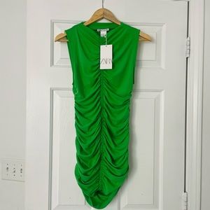 Zara green mini dress